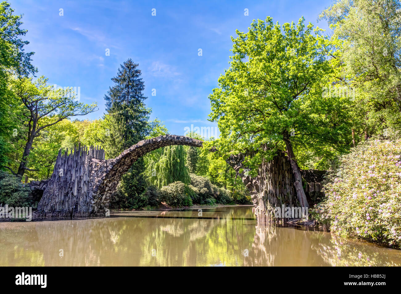 Azalee e rododendri Park Kromlau Foto Stock
