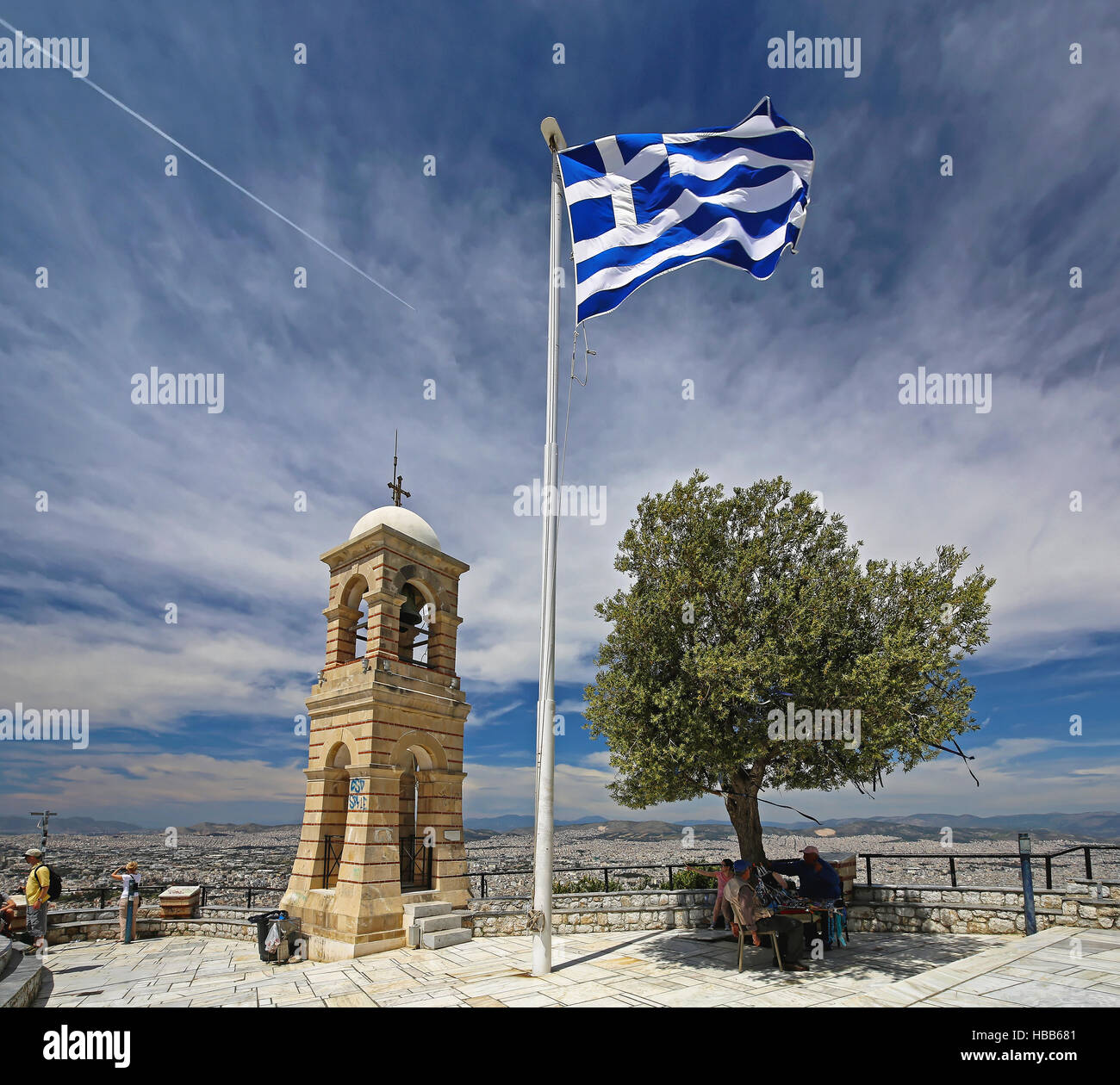 Bandiera greca Foto Stock