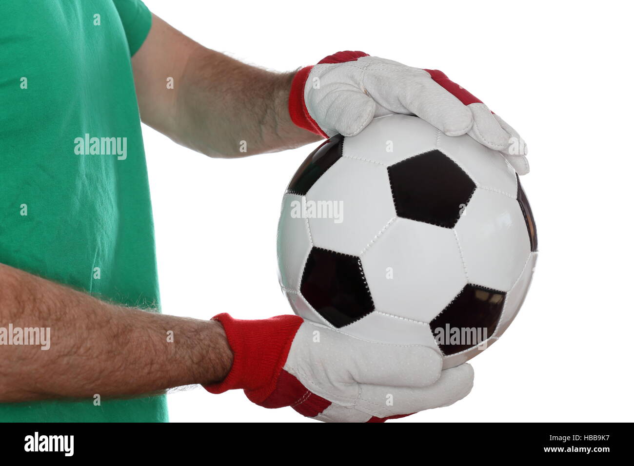 Green giocatore di calcio Foto Stock