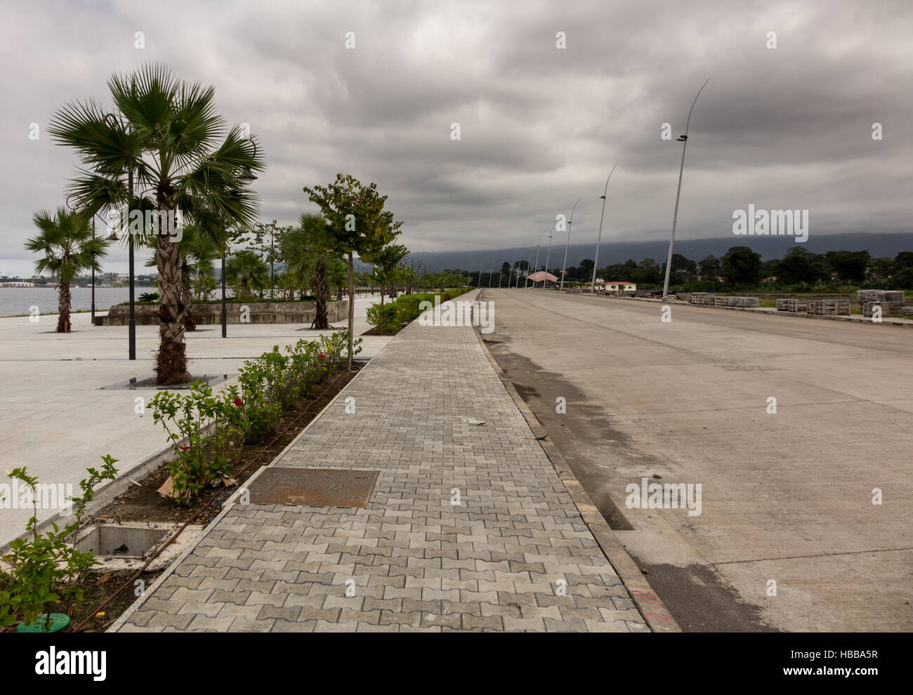 Nuovo lungomare di Malabo nella Guinea equatoriale Foto Stock