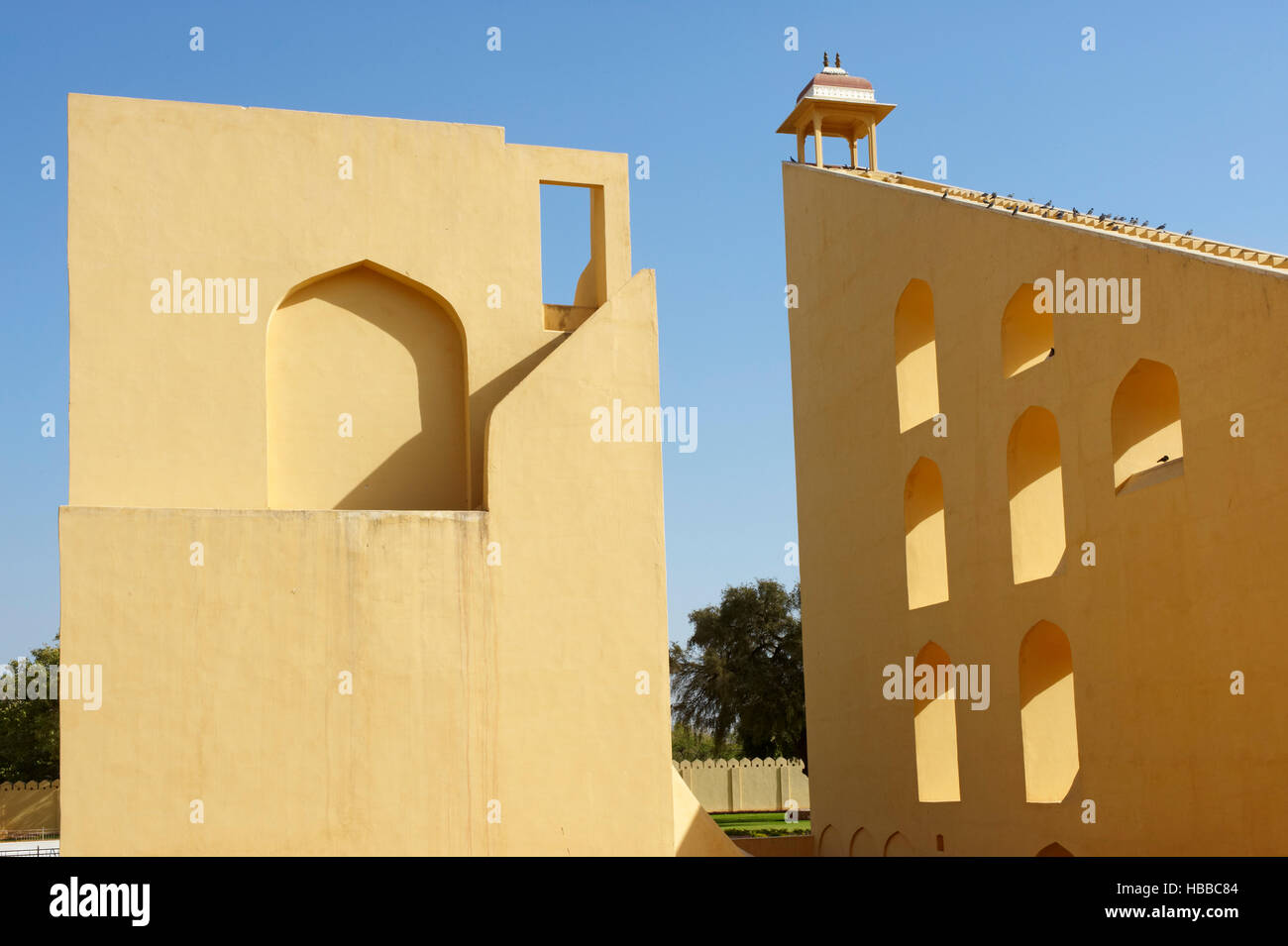 Inde, Rajasthan, Jaipur la ville rose, Observatoir Astronomique (Jantar Mantar). // India Rajasthan, Jaipur la città rosa, Oservatory (Jantar Mantar) Foto Stock