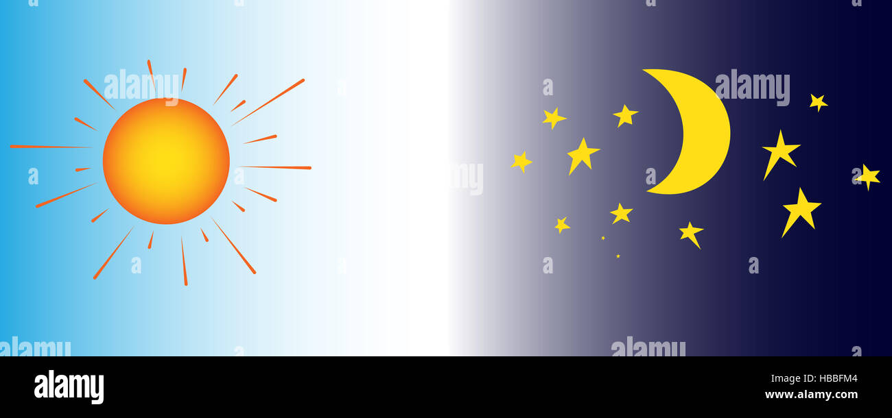 Di giorno e di notte Foto Stock