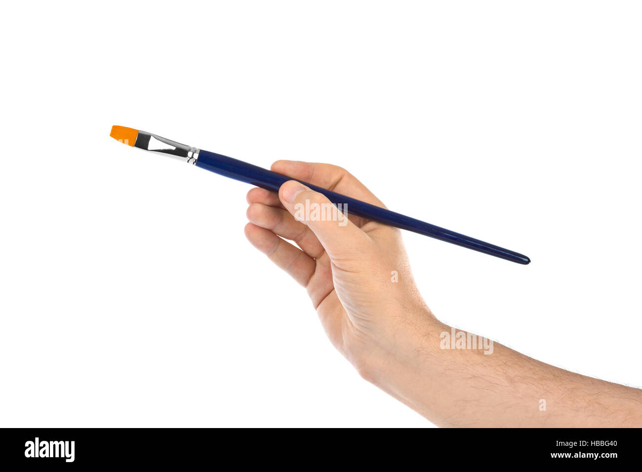 Mano con pennello Foto Stock