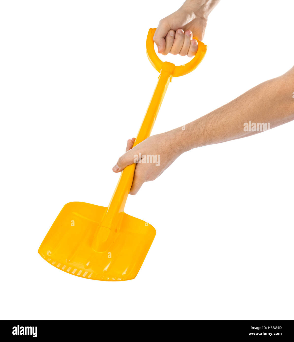 Le mani con la pala Foto Stock