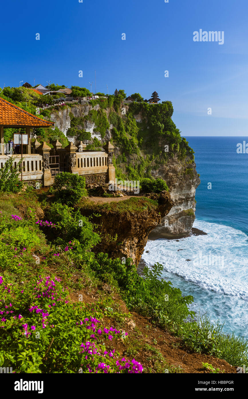 Tempio di Uluwatu di Bali Indonesia Foto Stock