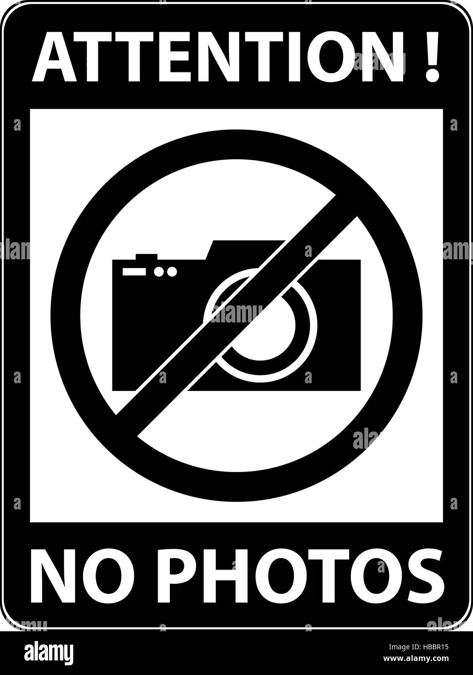 Nessuna fotografia, fotocamera simbolo vietato. Foto Stock