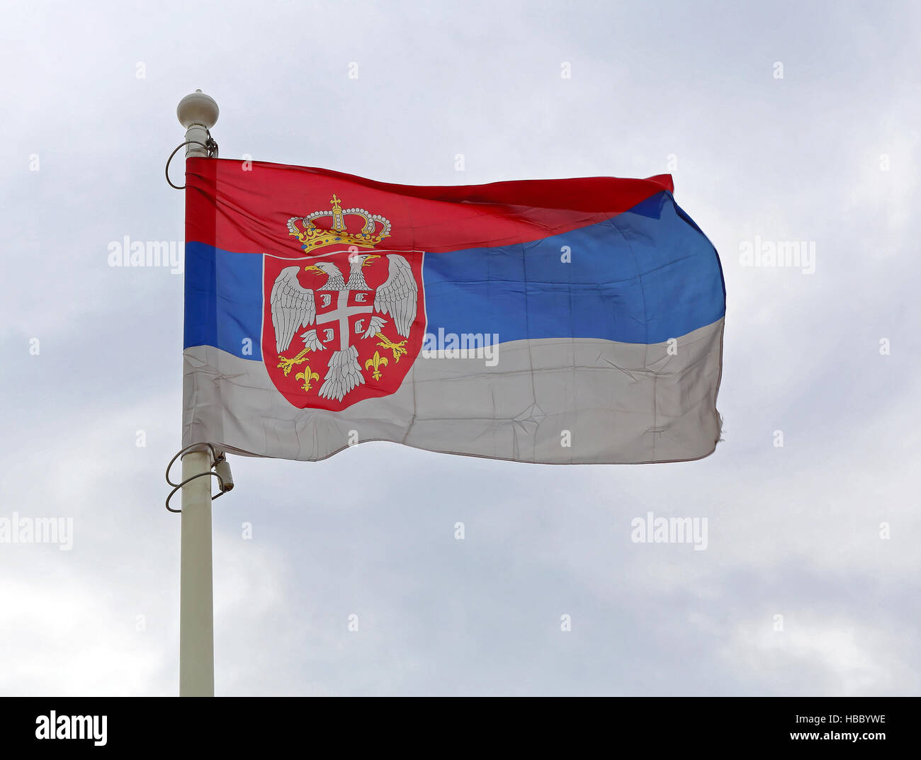 Bandiera della Serbia Foto Stock