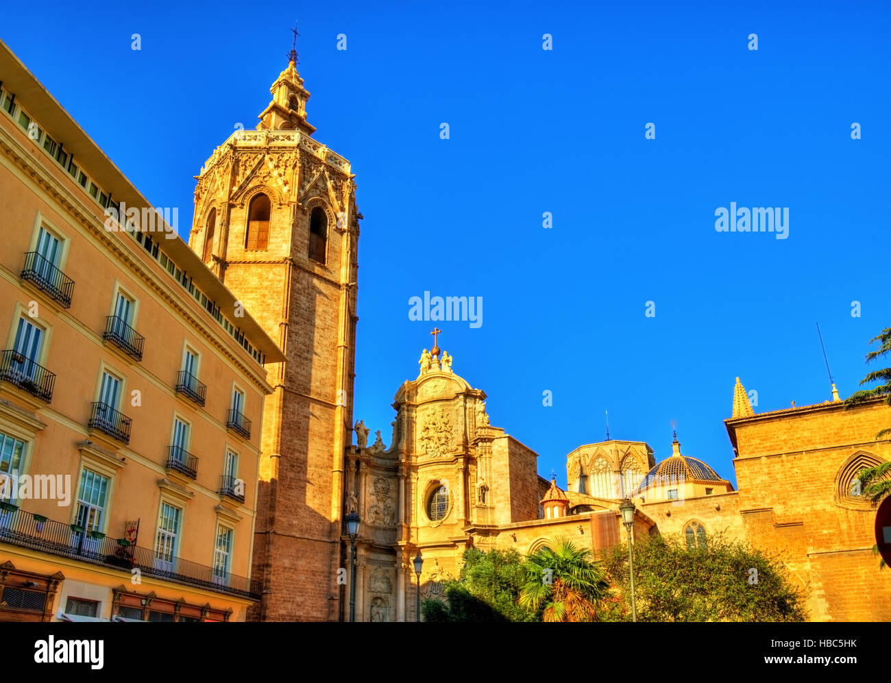 Metropolitan Cattedrale-basilica dell Assunzione a Valencia, Spagna Foto Stock