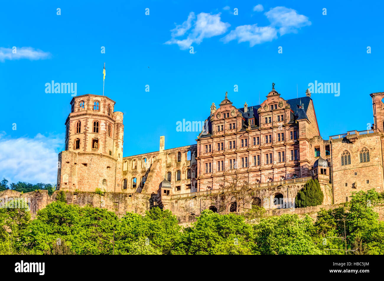 Il castello di Heidelberg rovina Foto Stock