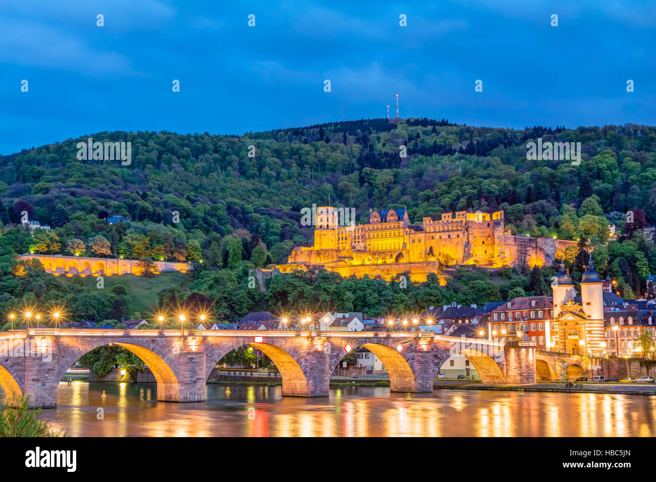 Il castello di Heidelberg rovina Foto Stock
