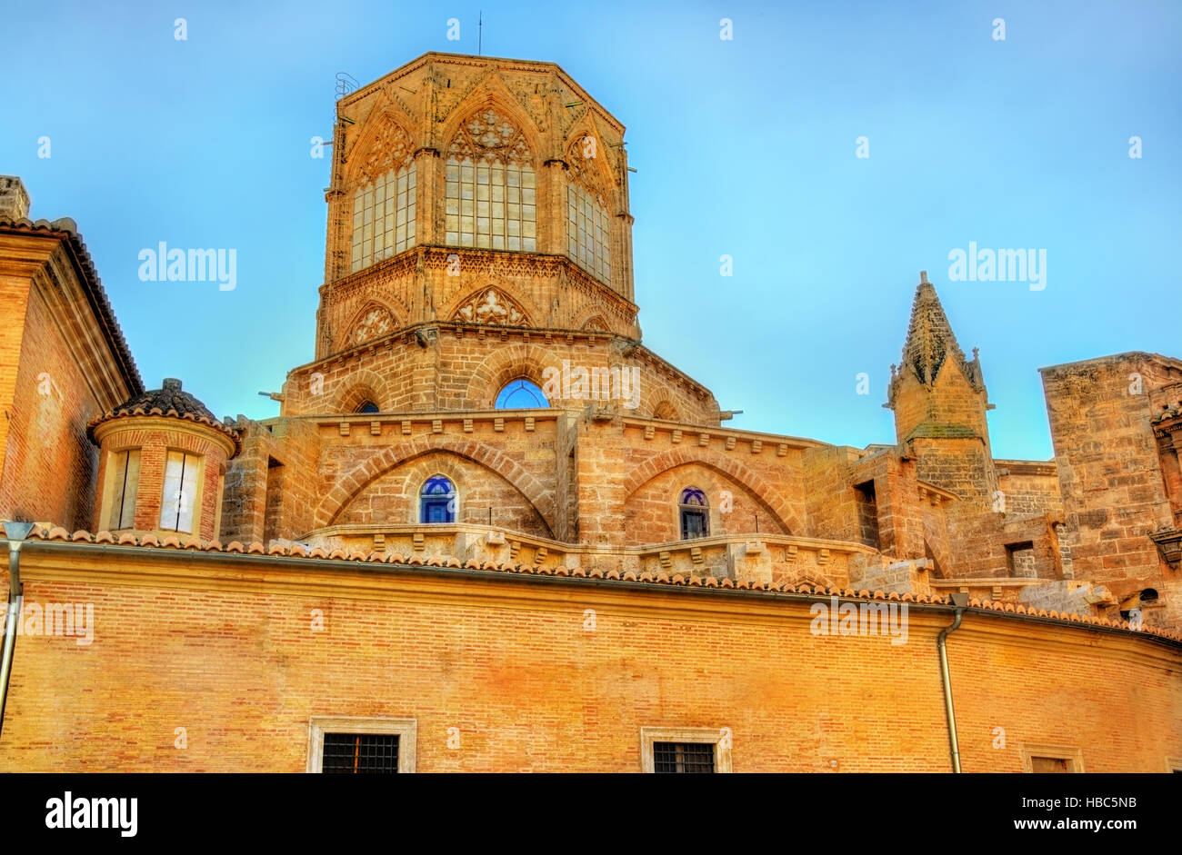 Metropolitan Cattedrale-basilica dell Assunzione a Valencia, Spagna Foto Stock