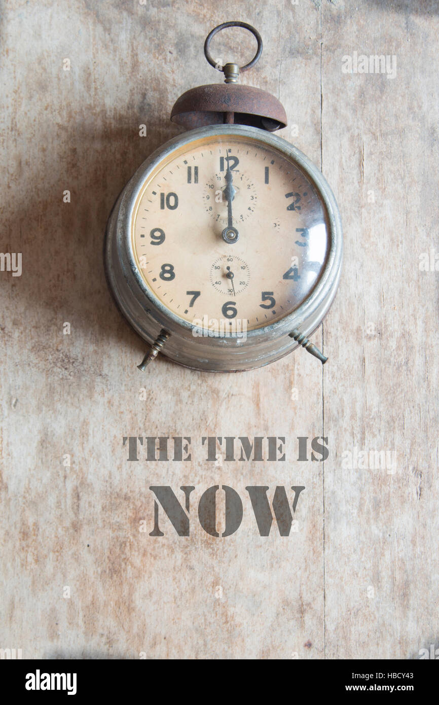 Il tempo è ora concetto Foto Stock