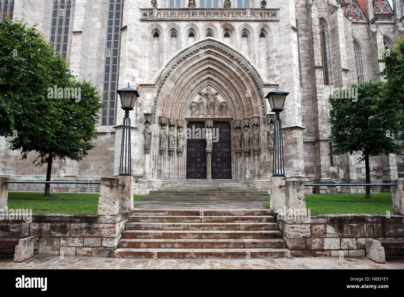 Marienkirche -historische Altstadt Mühlhausen Foto Stock