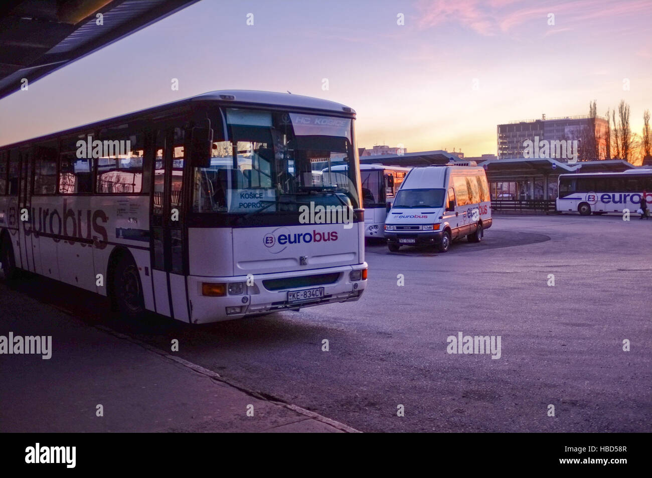 Stazione degli autobus di Kosice (Slovacchia) Foto Stock
