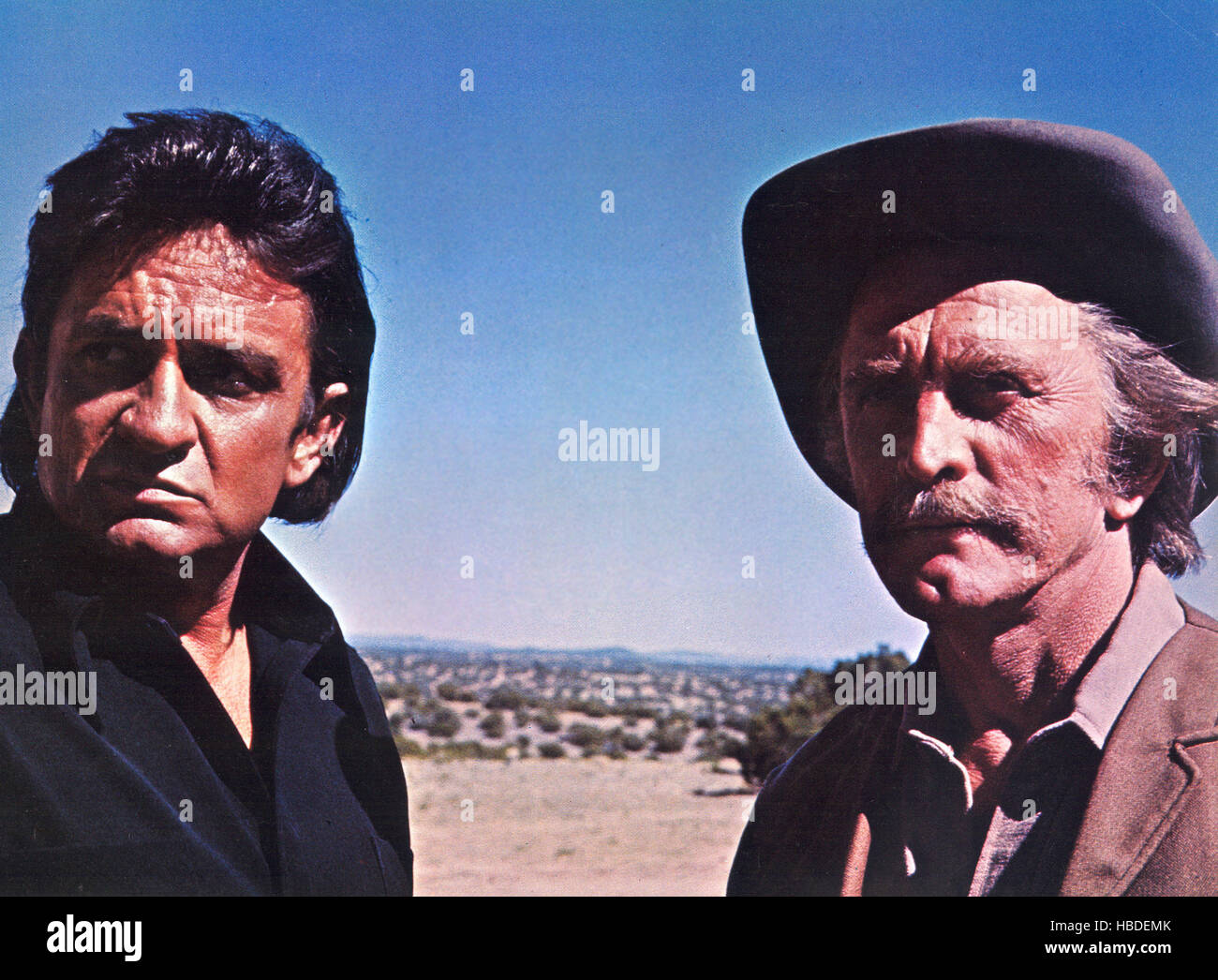Un GUNFIGHT, Johnny Cash, Kirk Douglas, 1971 Foto Stock