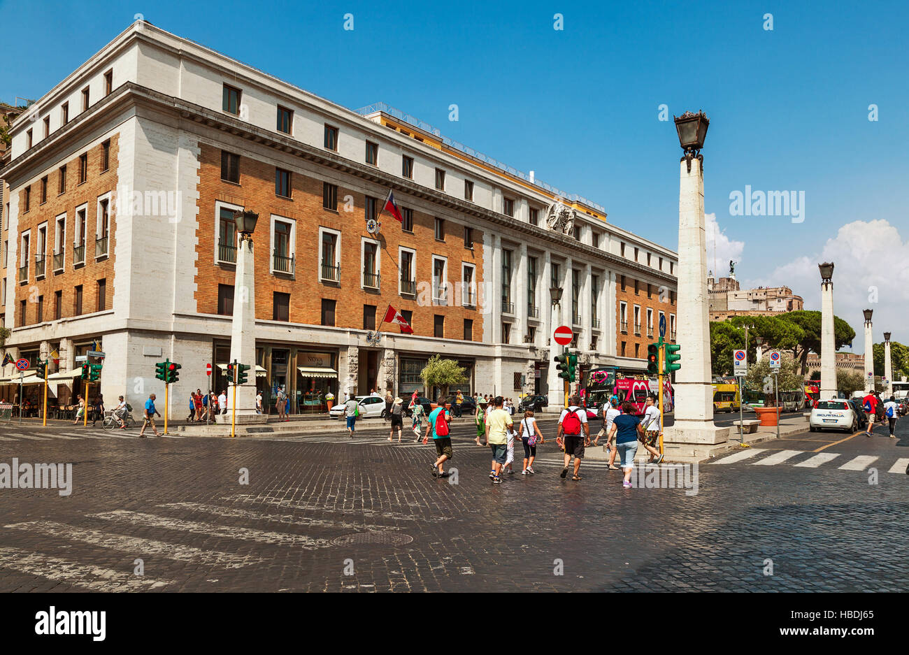 Strada popolare a Roma Foto Stock