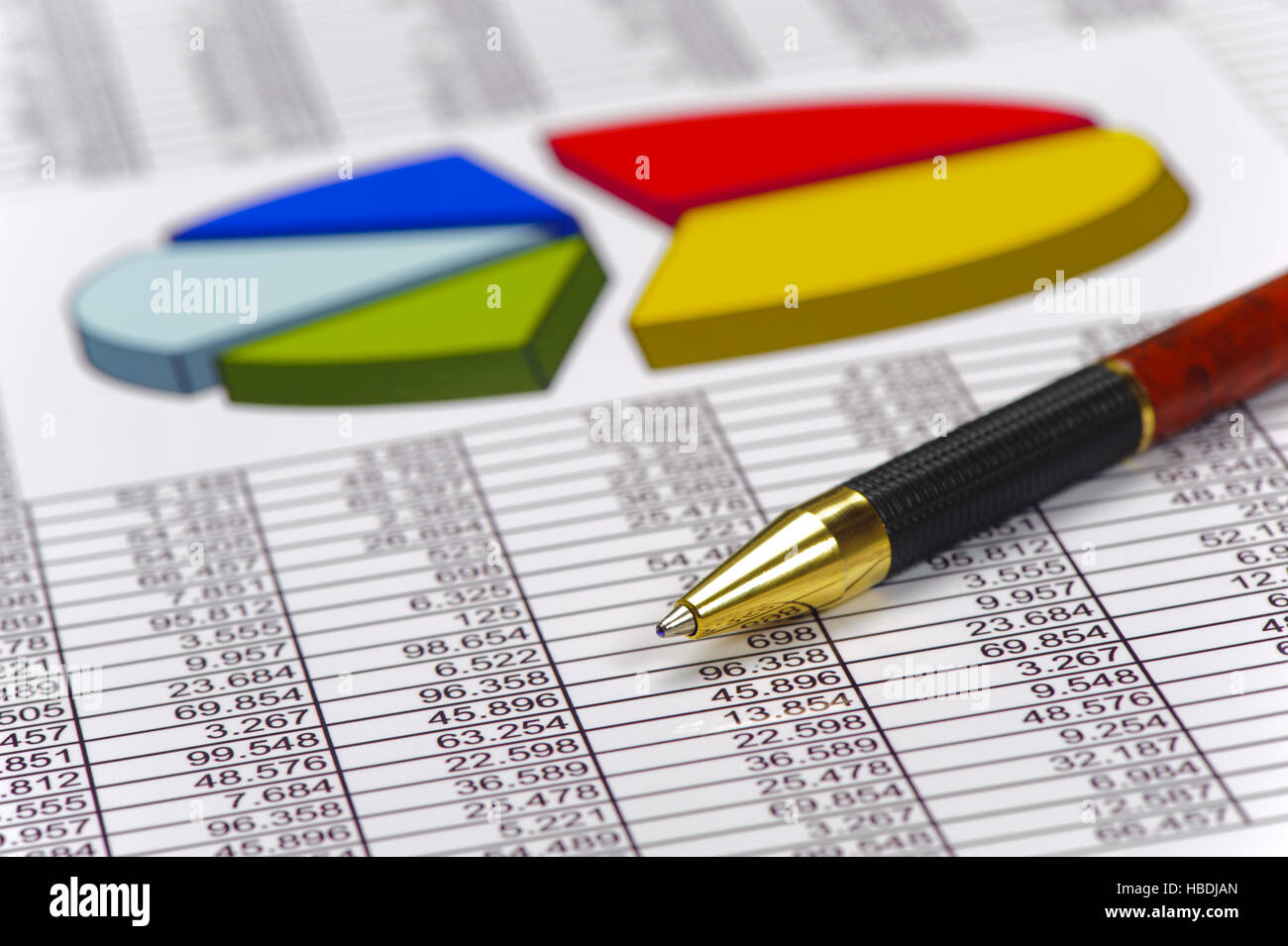Finanza, grafico e stock exchange Foto Stock