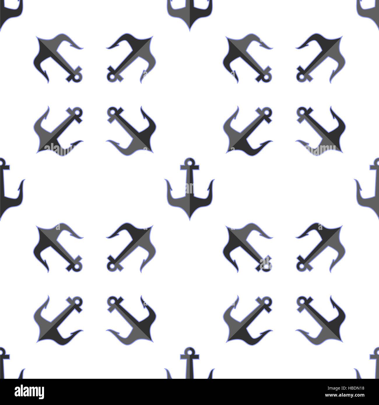 Anchor Seamless Pattern. Disegno marino Foto Stock