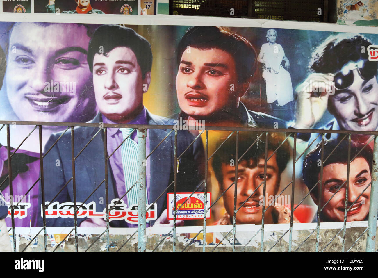 Poster di Mons, star di cinema e politico in Tamil Nadu Foto Stock