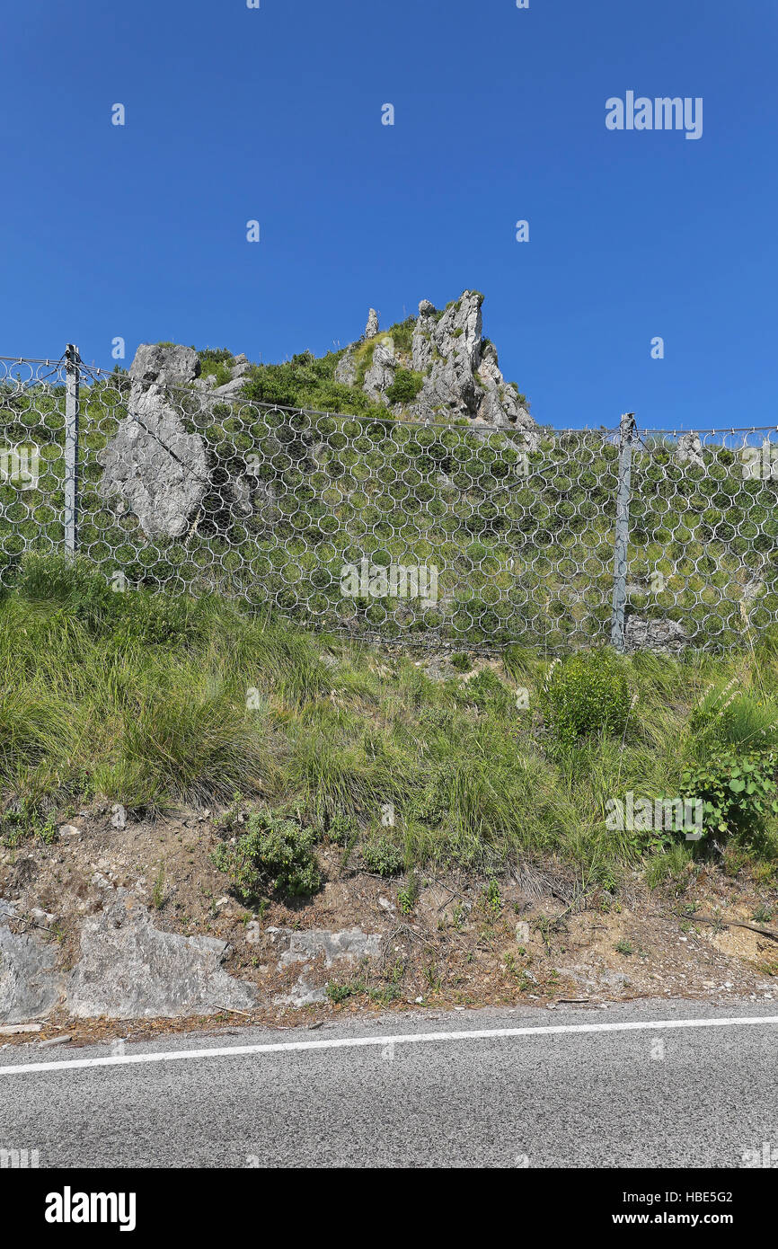 Rete di sicurezza stradale Foto Stock