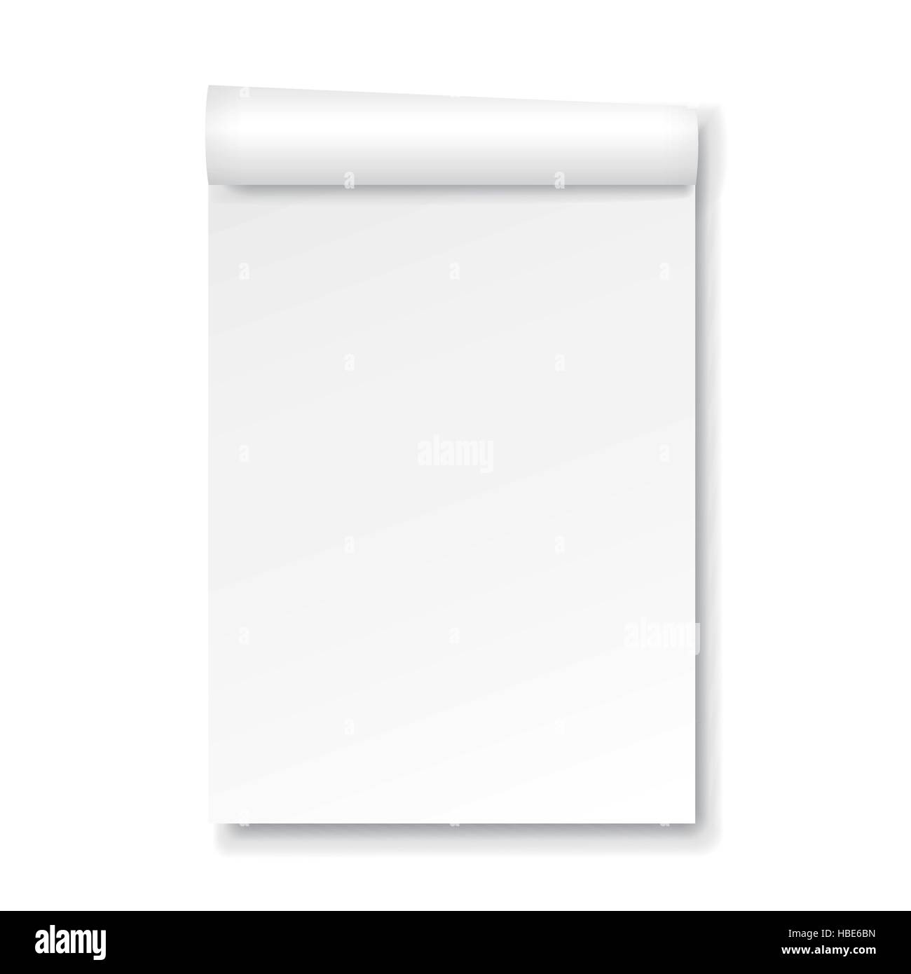 Carta bianca tablet isolati su sfondo bianco Illustrazione Vettoriale