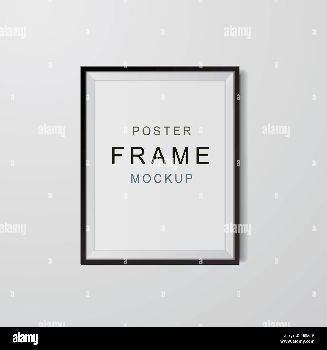 Poster o photo frame mockup isolati su sfondo bianco Illustrazione Vettoriale
