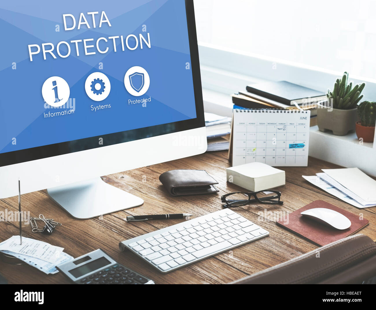 Protezione dei dati Privacy il concetto di rete Foto Stock