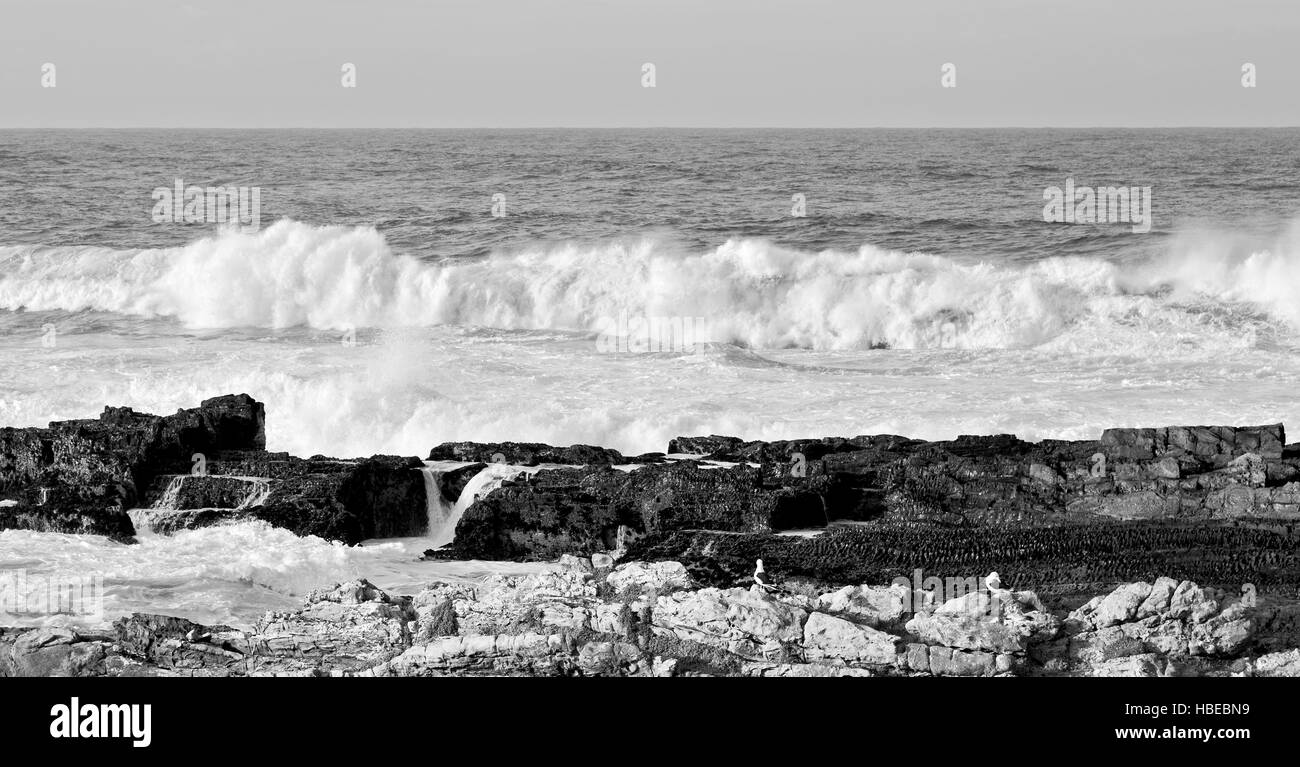 La sfocatura in Sud Africa sky oceano riserva tsitsikamma natura e rocce Foto Stock