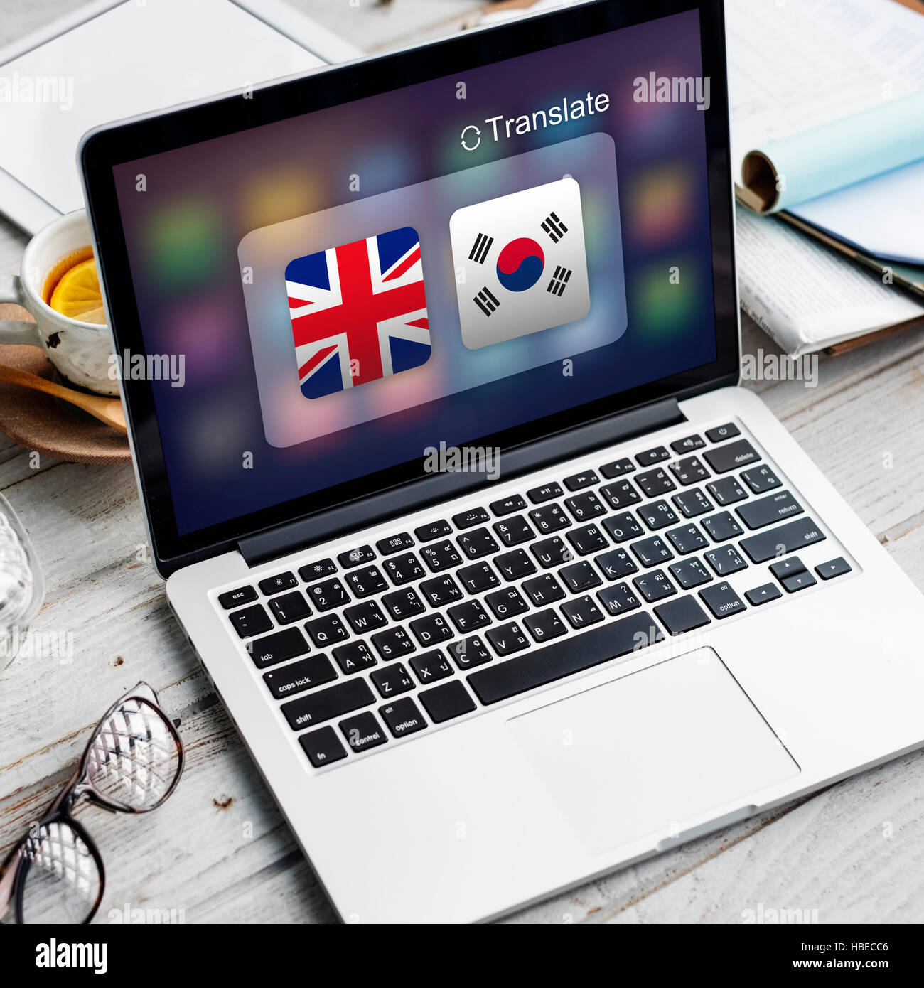 I paesi di bandiera estera traduzione parola concetto Foto Stock