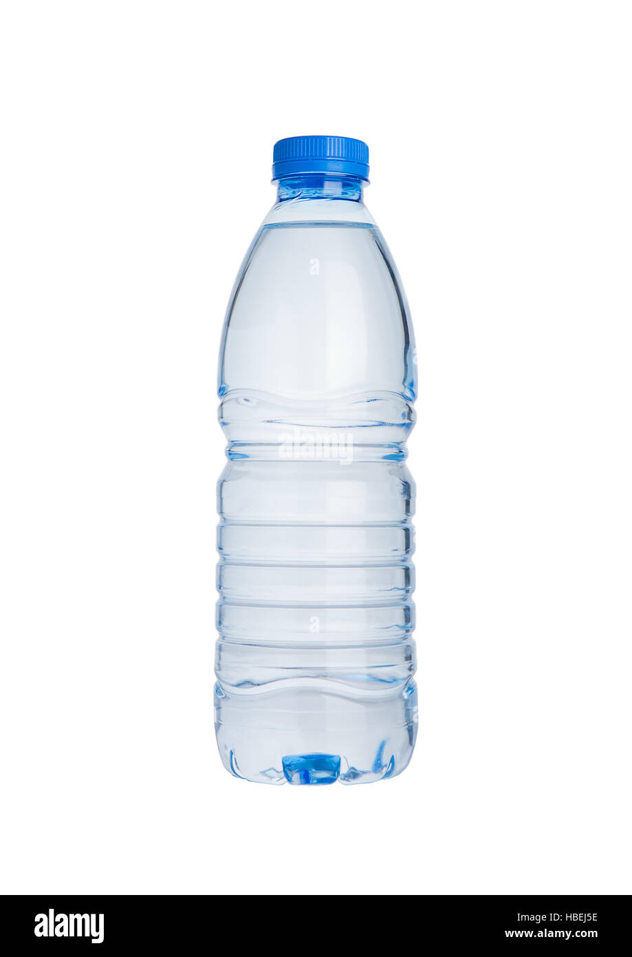 Bottiglia di plastica di ancora acqua sana isolati su sfondo bianco Foto Stock