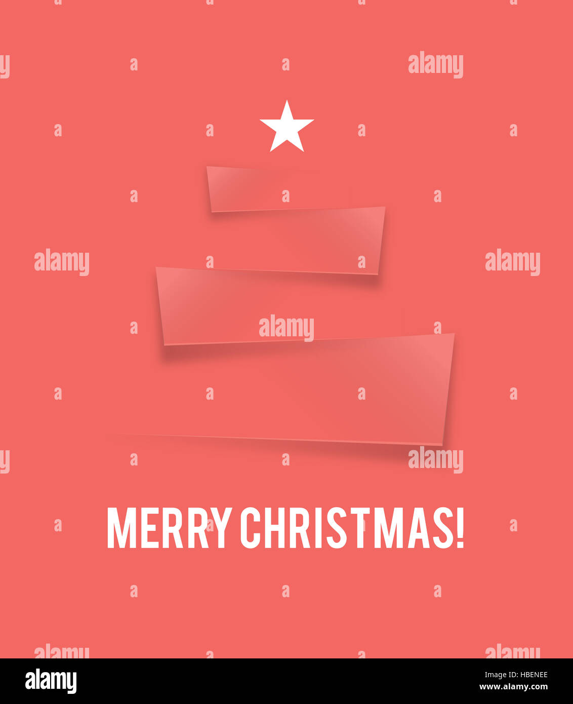 Design piatto scheda di Natale Foto Stock