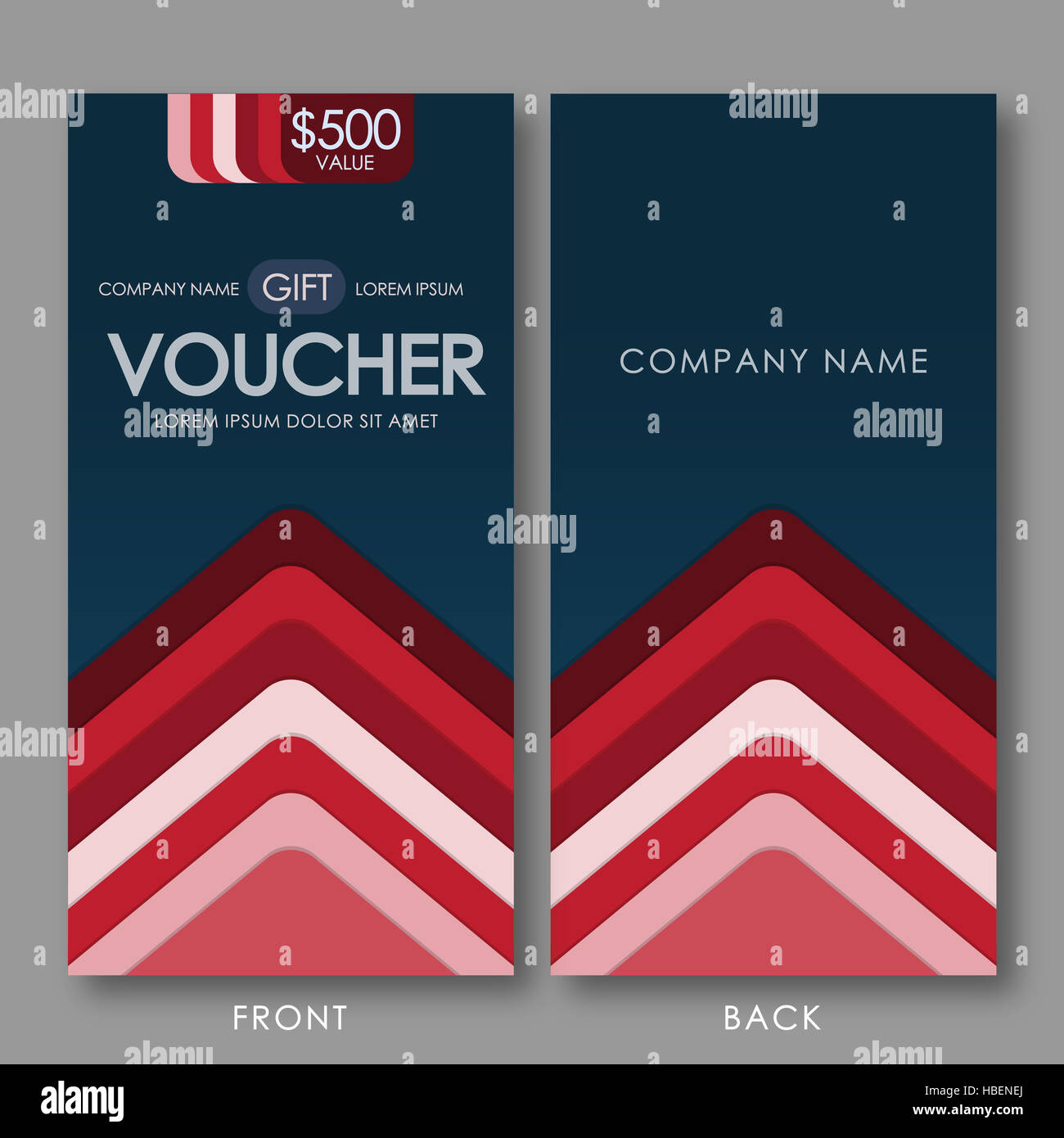 Moderno Gift Voucher modello. Foto Stock