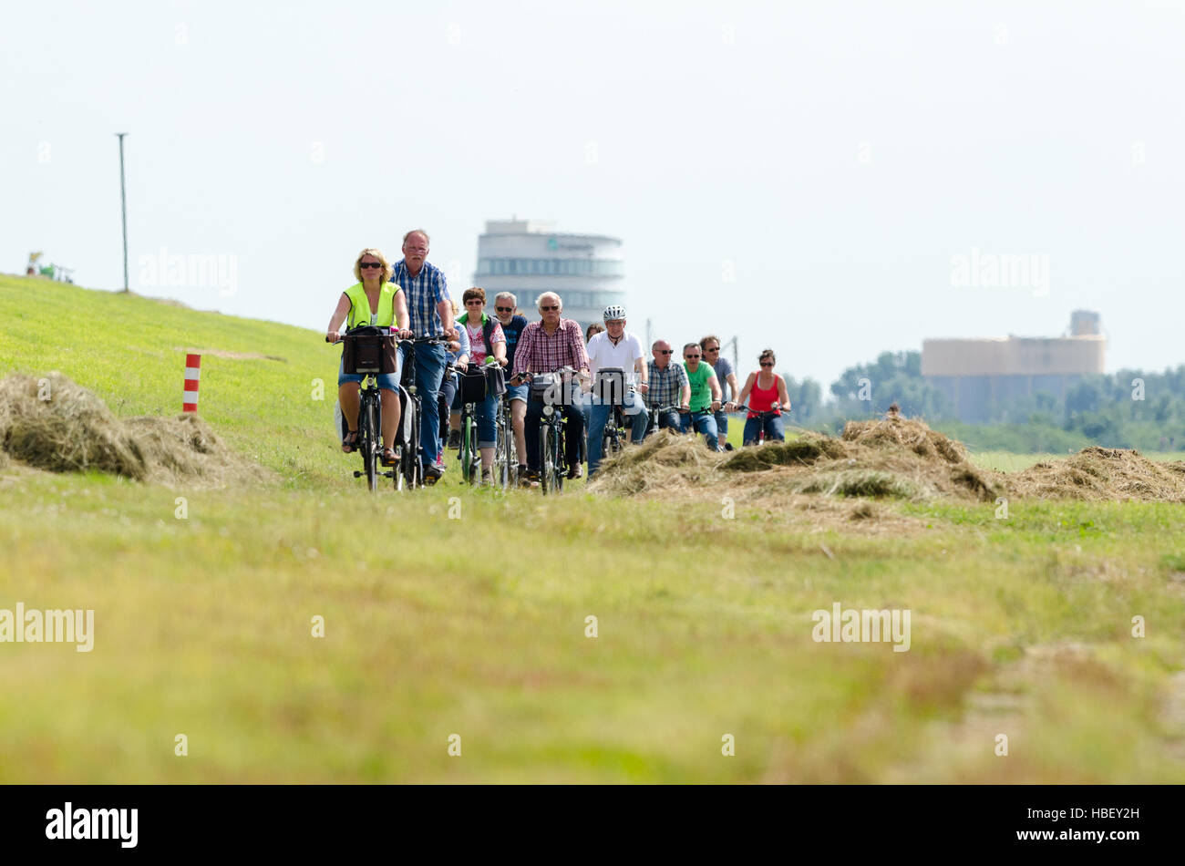 Diversi ciclista. Foto Stock