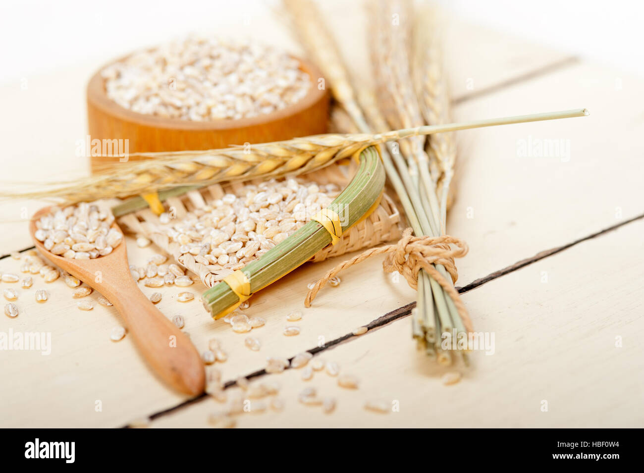 Organici di chicchi d'orzo Foto Stock