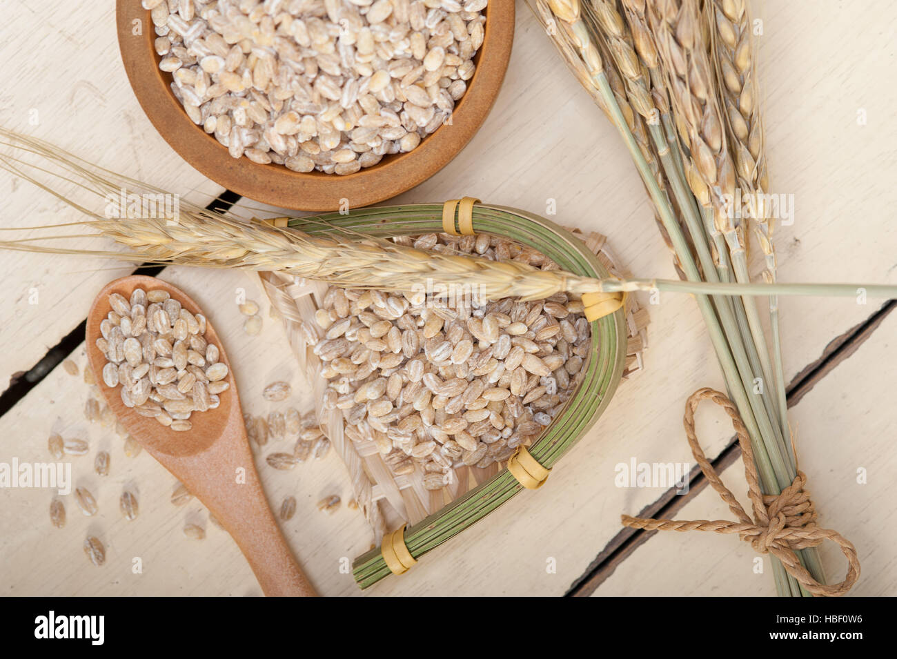 Organici di chicchi d'orzo Foto Stock