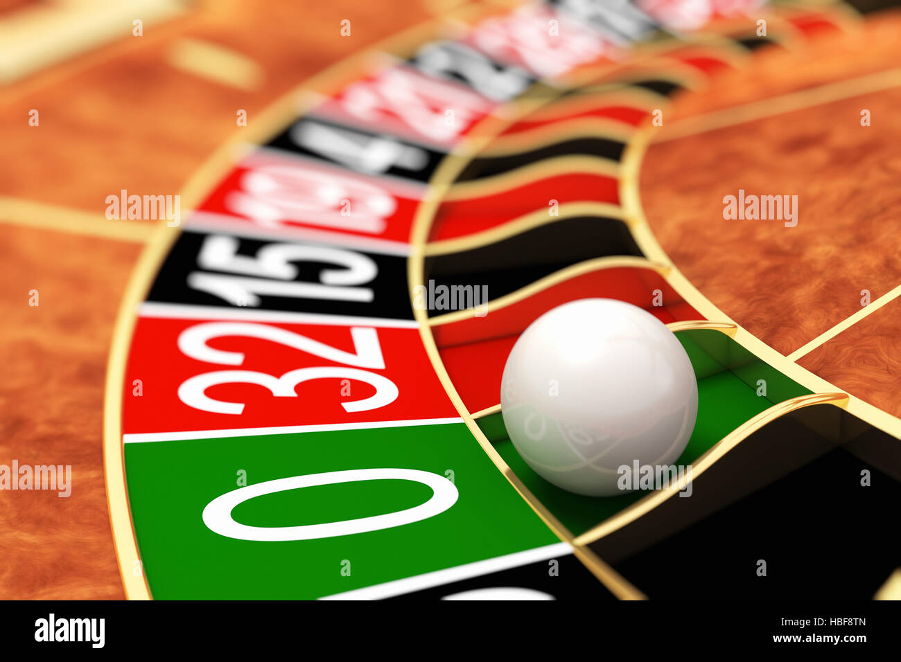 Casino roulette. Zero Foto Stock
