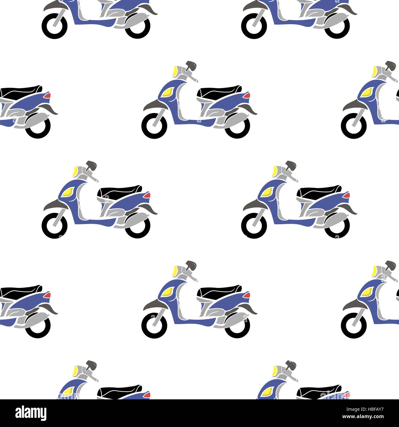Seamless blu modello di scooter Foto Stock
