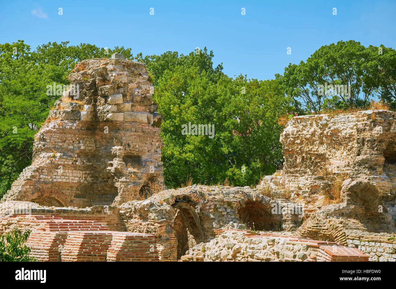 Le antiche rovine di Varna Foto Stock
