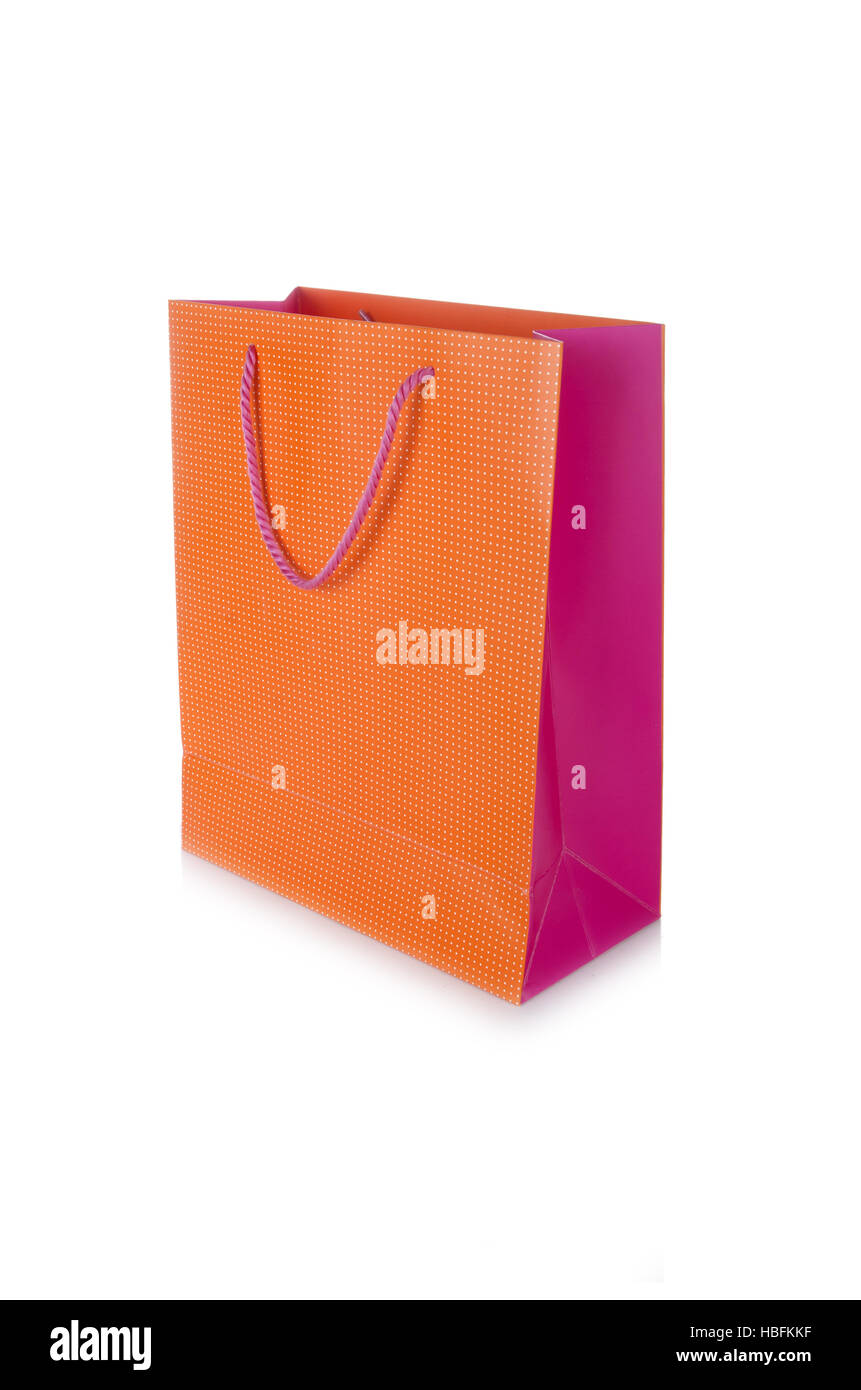 Shopping bag isolati su sfondo bianco Foto Stock