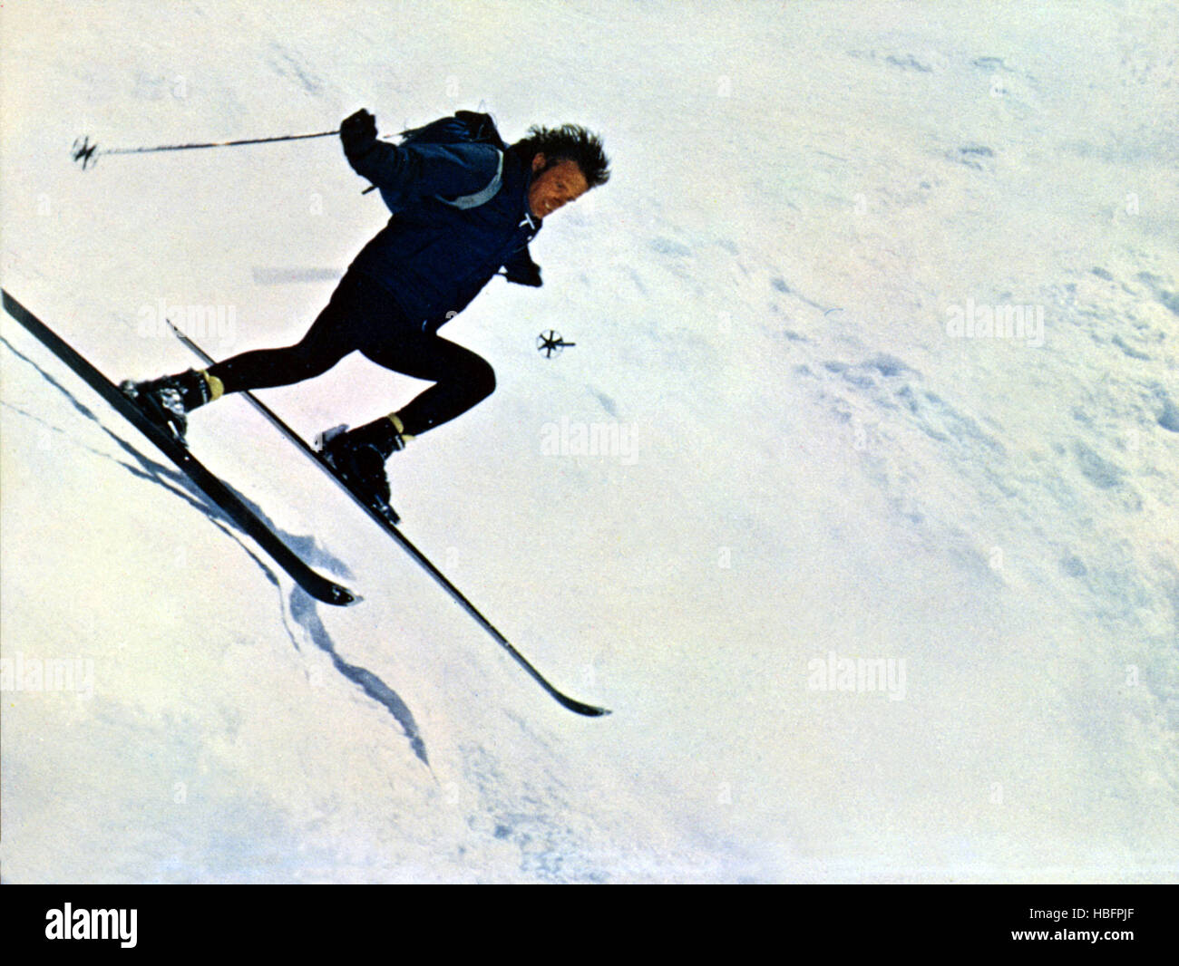 Lavoro di neve, Jean-Claude Killy, 1972 Foto Stock