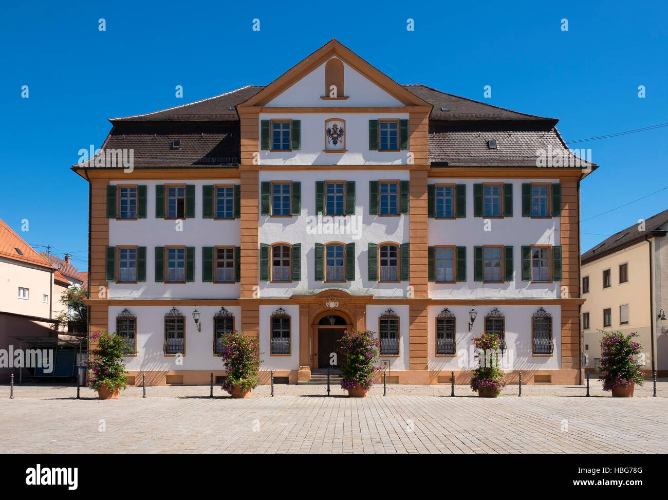 Ständehaus sulla piazza del mercato, Palazzo Comunale, Ehingen, Giura Svevo, Alta Svevia, Svevia, Baden-Württemberg, Germania Foto Stock