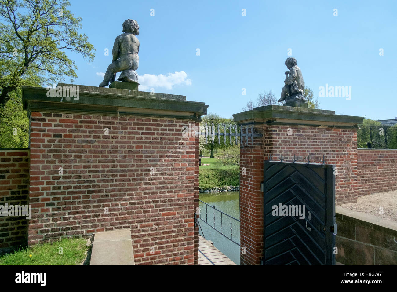 Porta del Castello Rosenberg, Copenhagen, Danimarca. Foto Stock