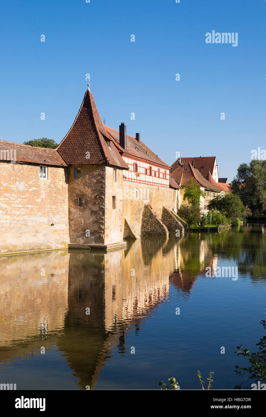 Bastioni, Seeweiher, Weißenburg, Media Franconia, Franconia, Baviera, Germania Foto Stock