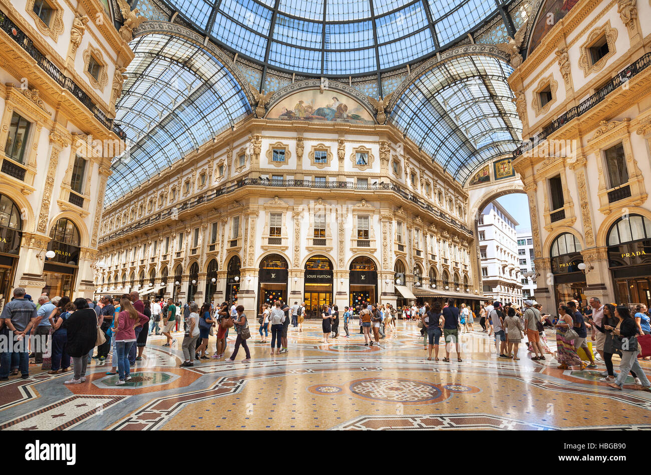 Shopping center Milano Foto Stock