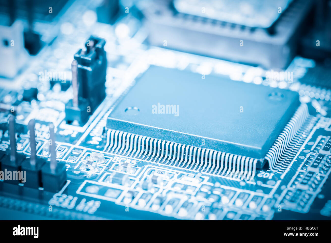 Vista dettagliata del processore Foto Stock
