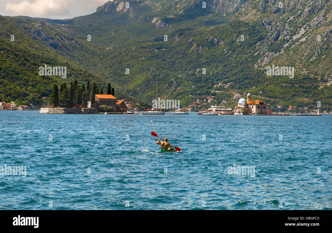 La Baia di Kotor. Montenegro Foto Stock