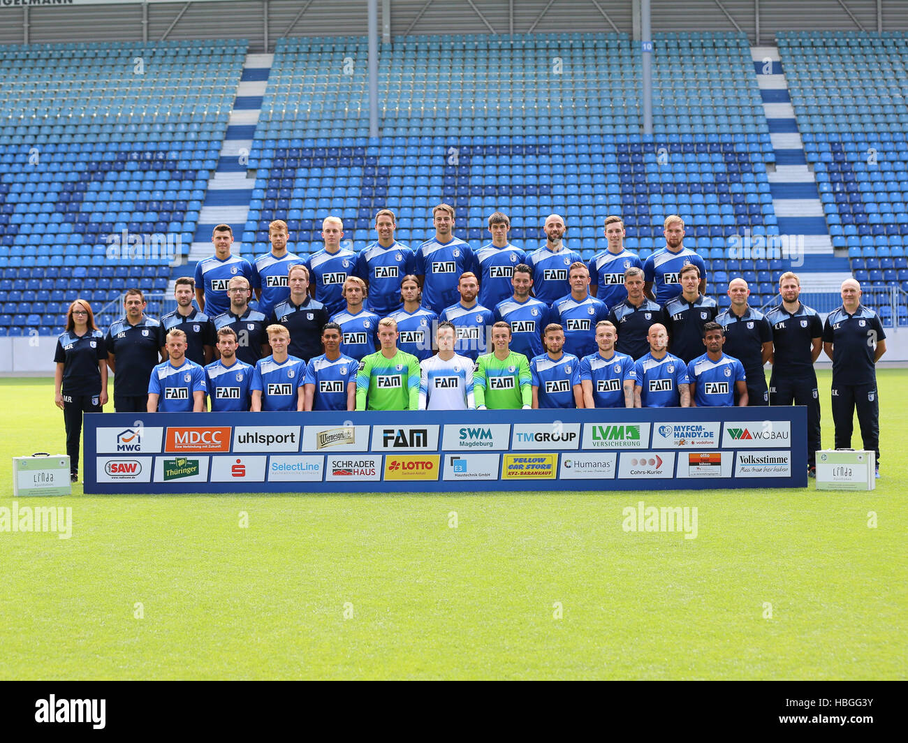 Team 1.FC Magdeburg Stagione 2016-17 Foto Stock