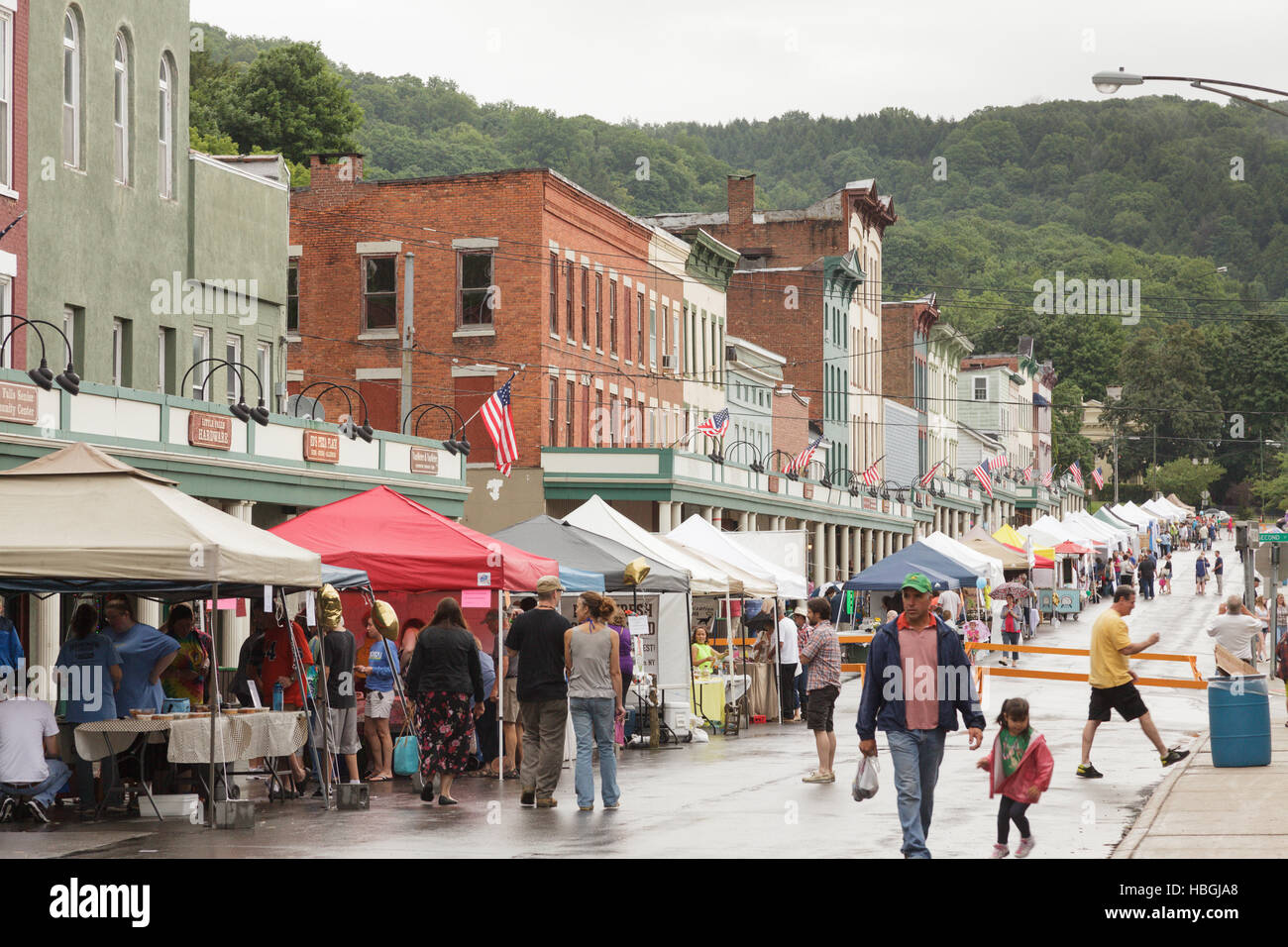 Formaggio annuale festival, Little Falls, Herkimer County, New York. Foto Stock