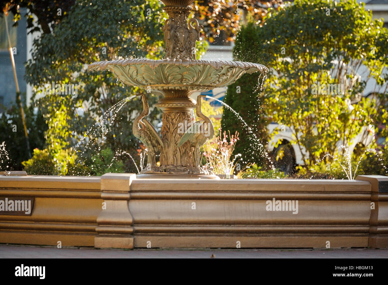 La Ornata Fontana Duffy, Hazlett Park, Fort pianura, Montgomery County, New York. Foto Stock