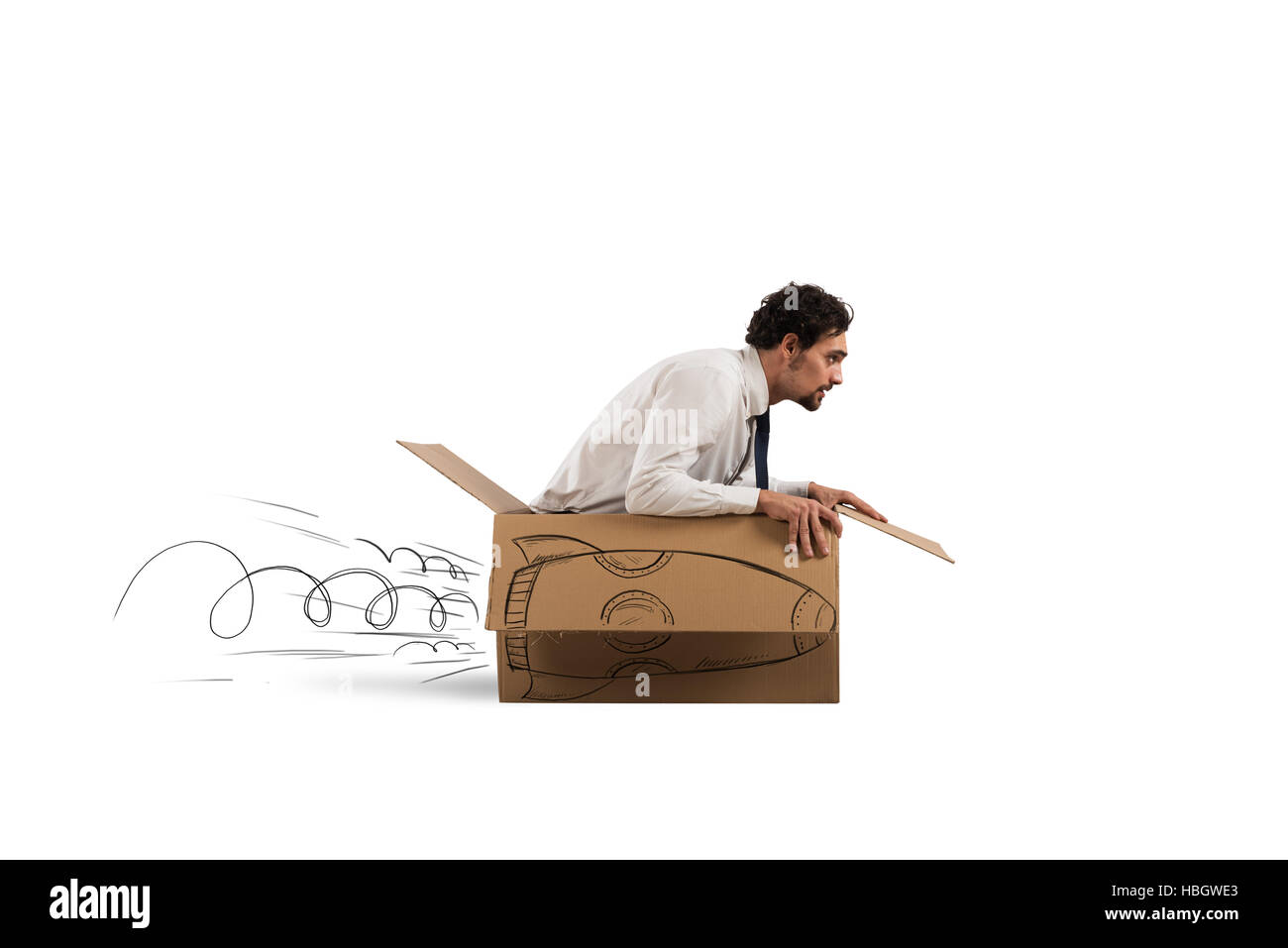 Missile di cartone Foto Stock